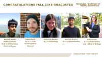 College of Sciences Fall 2018 Graduates