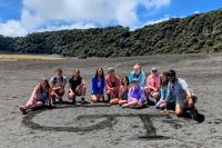 2019 NGS-CR students at the peak of Irazú Volcano.