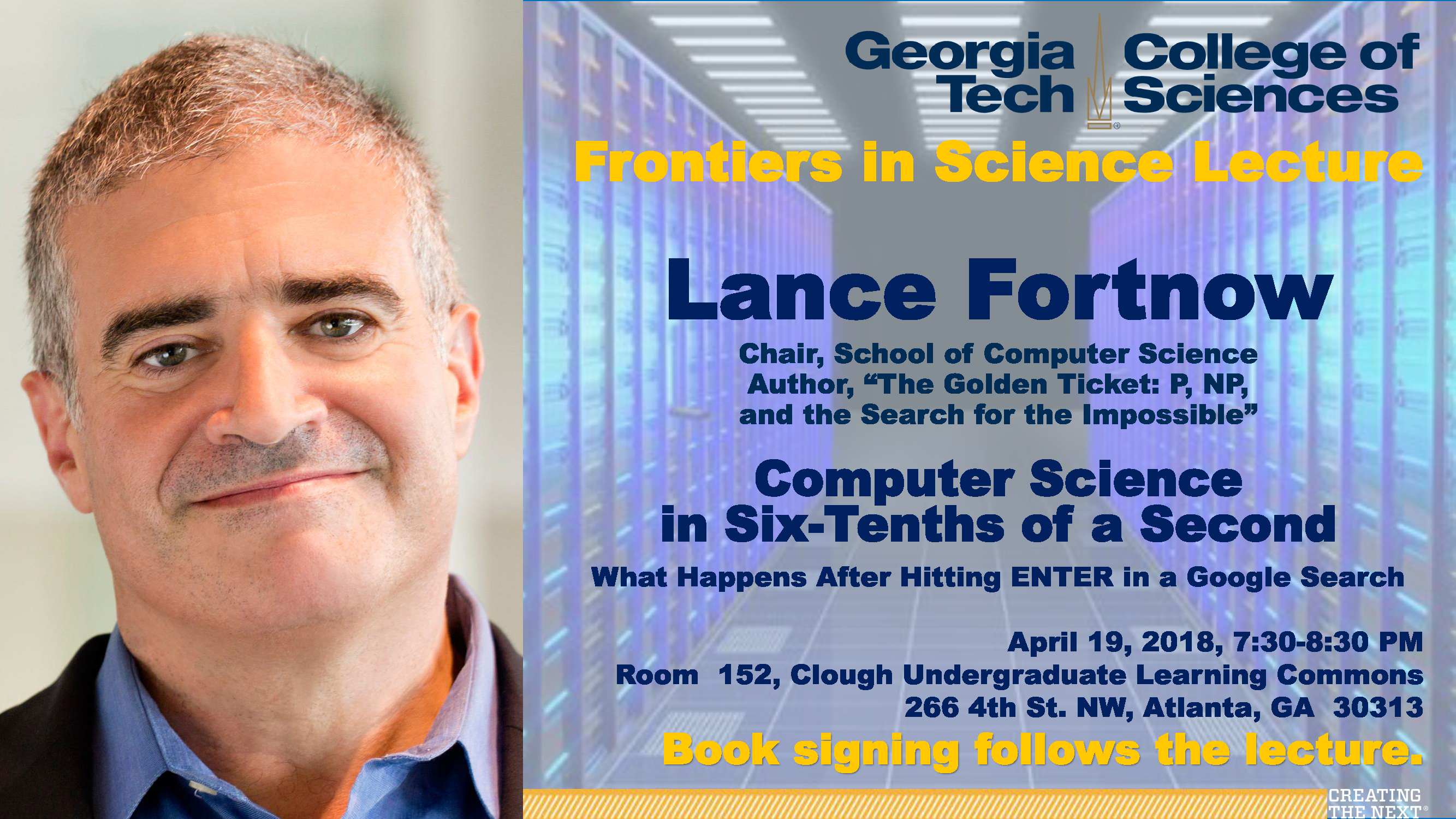 Lance Fortnow, Frontiers in Science Lecture
