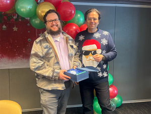 Chris Wiese getting award