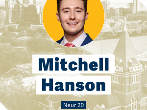 Male headshot superimposed on Georgia Tech scenes.