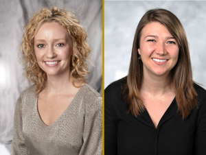 Courtney Ferencik (left) and Erin Green